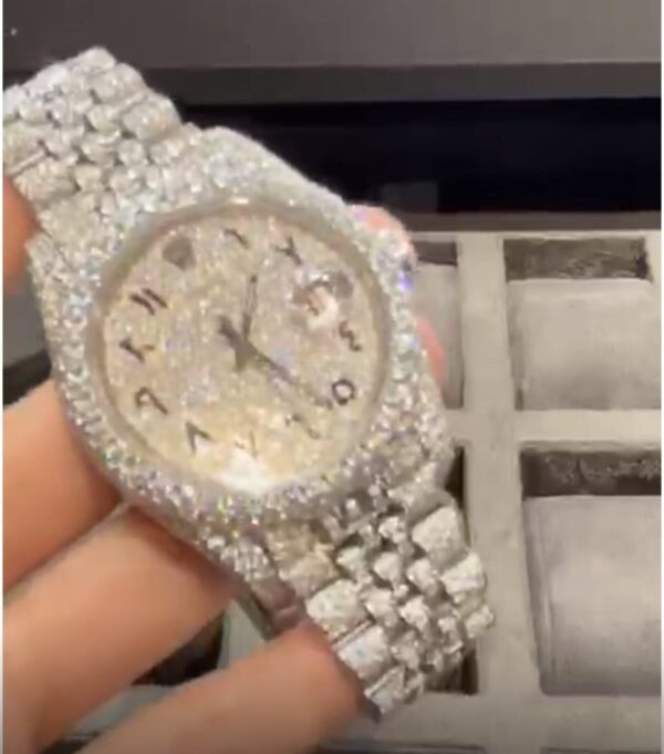 A Rolex from moissanite and an AP from moissanite.